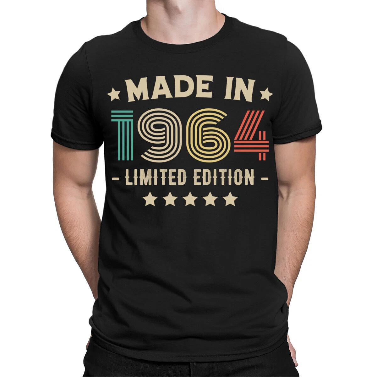 62nd Birthday Gift T-Shirt Made in 1964 Limited Edition Mens Womens Top 3#TA-34 S