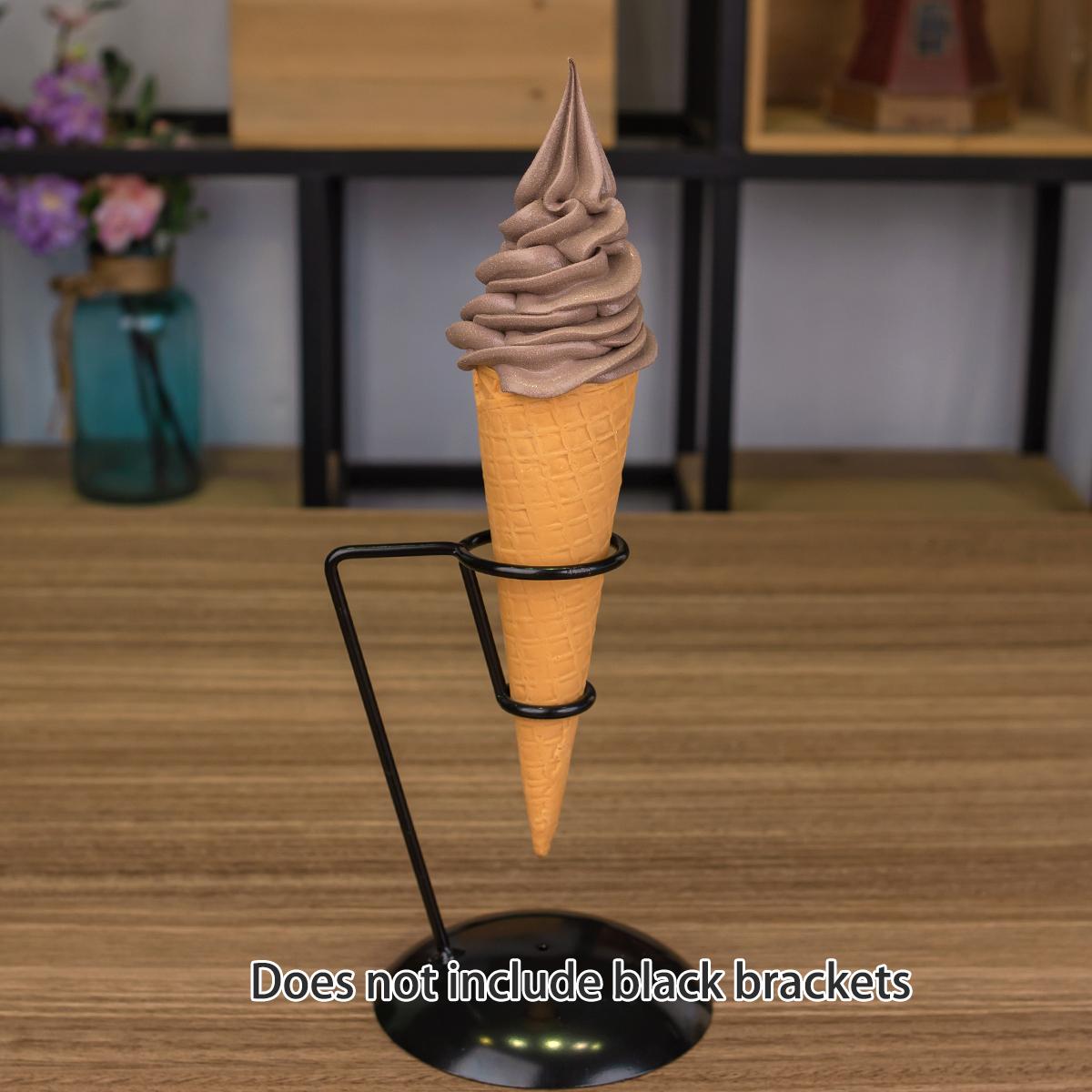

Fake Ice Cream Cone Decor - Realistic Food Replica for Party, Bakery Display & Home Decoration шоколадний