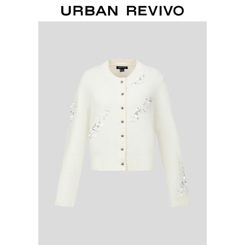 UR Women s Shimmering Beaded Button Knit Cardigan S