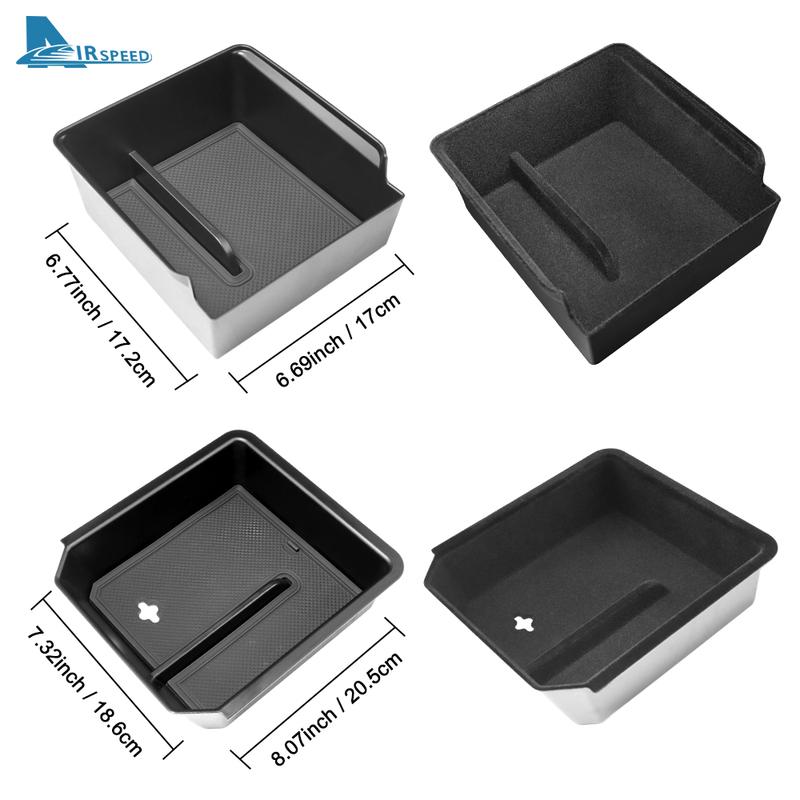 Car Armrest Storage Box For Tesla Model Y Juniper 2025 Model 3 Highland 2024-UP ABS Center Console Organizer Tray Accessories