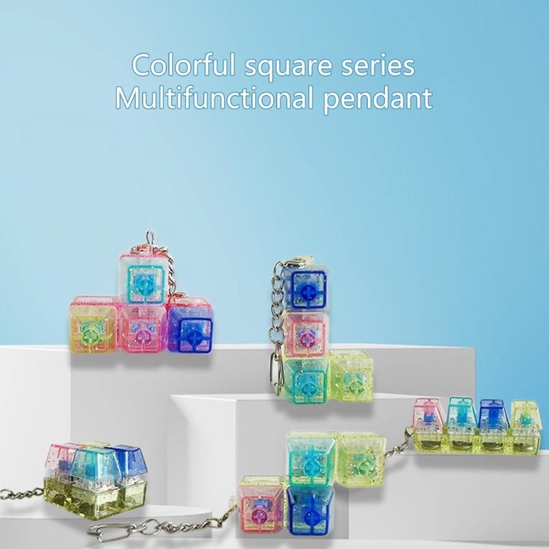 Pack of 5 Keyboard Fidgets Toy with Removable Keycap Design for Anxiety Reduction and Fun Engagement