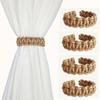 4/8 Pieces Bohemian Style Handwoven Curtain Tiebacks, Simple Curtain Clips Back Support