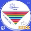 Pet hat triangle towel set cat hairball straw hat hairball saliva towel 2-piece set striped color triangle towel