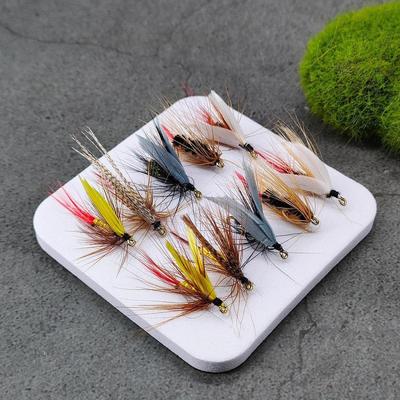 10Pcs Fly Fishing Kit with Storage Box Freshwater Realistic Tackle Barbed Hooks