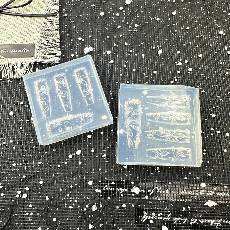3D Flowers Nail Mold Diy Silicone Nail Tools Lily Flower Petal Nail Design Resin Molds Nail Art Carving Template