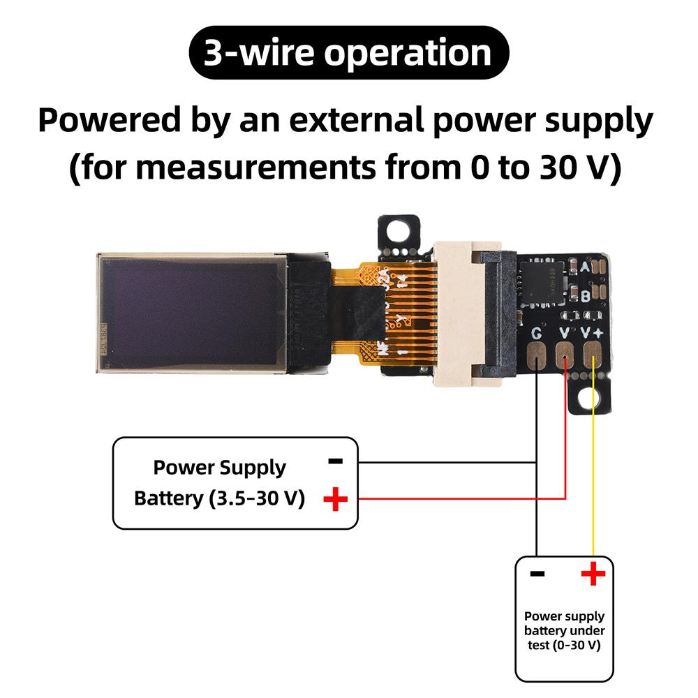 5Hz/10Hz Mini Ultra OLED Digital Voltmeter DC 0-30V 0.5 Inch OLED 12Bit ADC High Precision Voltage Meter