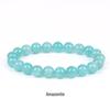 She Yao Natürlicher Kristallachat Tigerauge Armband - Modeschmuck mit einzelnen runden Perlen