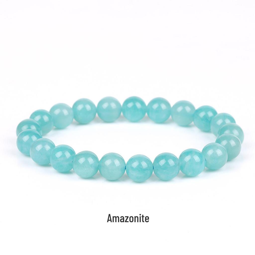 She Yao Natürlicher Kristallachat Tigerauge Armband - Modeschmuck mit einzelnen runden Perlen