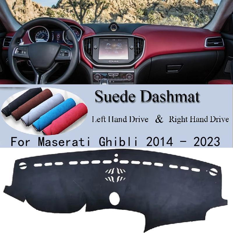 For Maserati Ghibli 2014 2015 2016 2017- Suede Leather DashMat Dash Mat Cover Dashboard Pad Sunshade Carpet Car Accessories