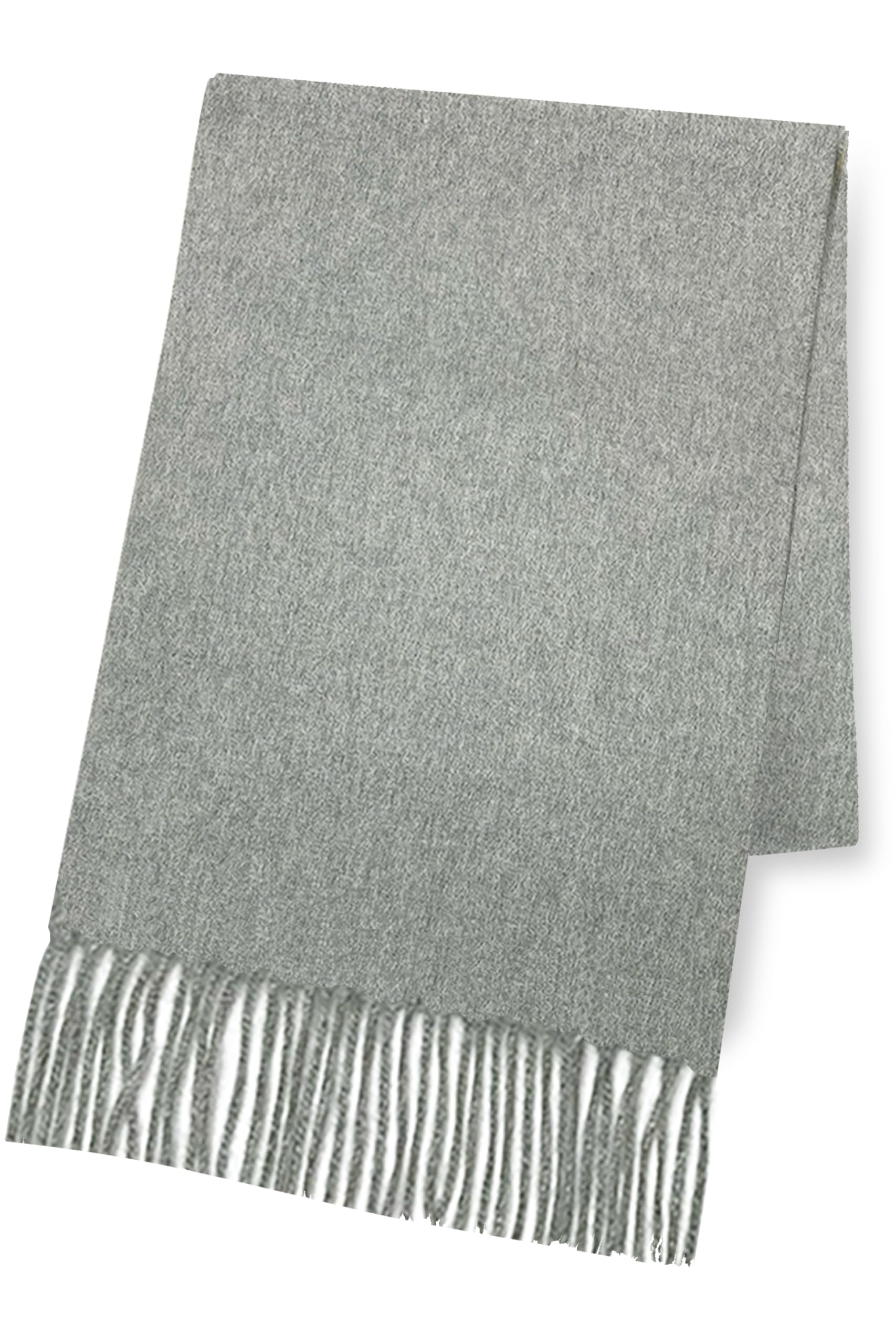 

Vita Natur Premium Cashmere Large 35cm Wide Scarf x Solid Gray 100% (Unisex) (186cm 35cm) серый
