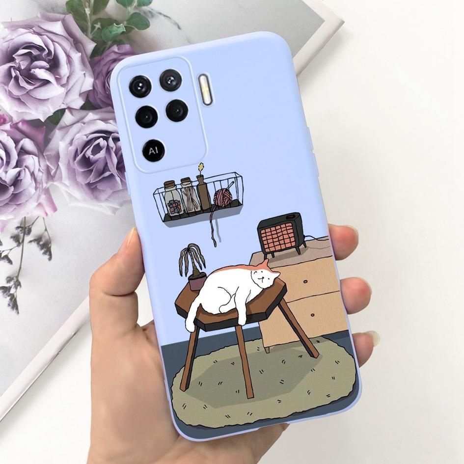 For OPPO Reno 5 Lite Case CPH2205 Popular Flower Soft Silicone Back Cover For OPPO A94 5G CPH2211 A 94 Reno 5Z Reno5 Lite Bumper