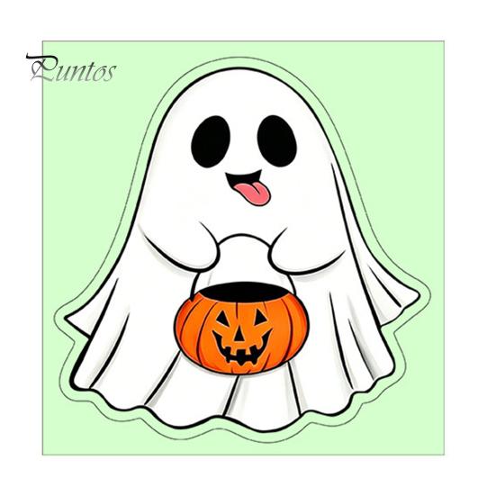 Decorative Glass Film for Home Halloween Glow-in-the-Dark Wall Stickers, Cute Cartoon Pumpkin Ghost Decals, Waterproof PVC Window Clings Removable Art