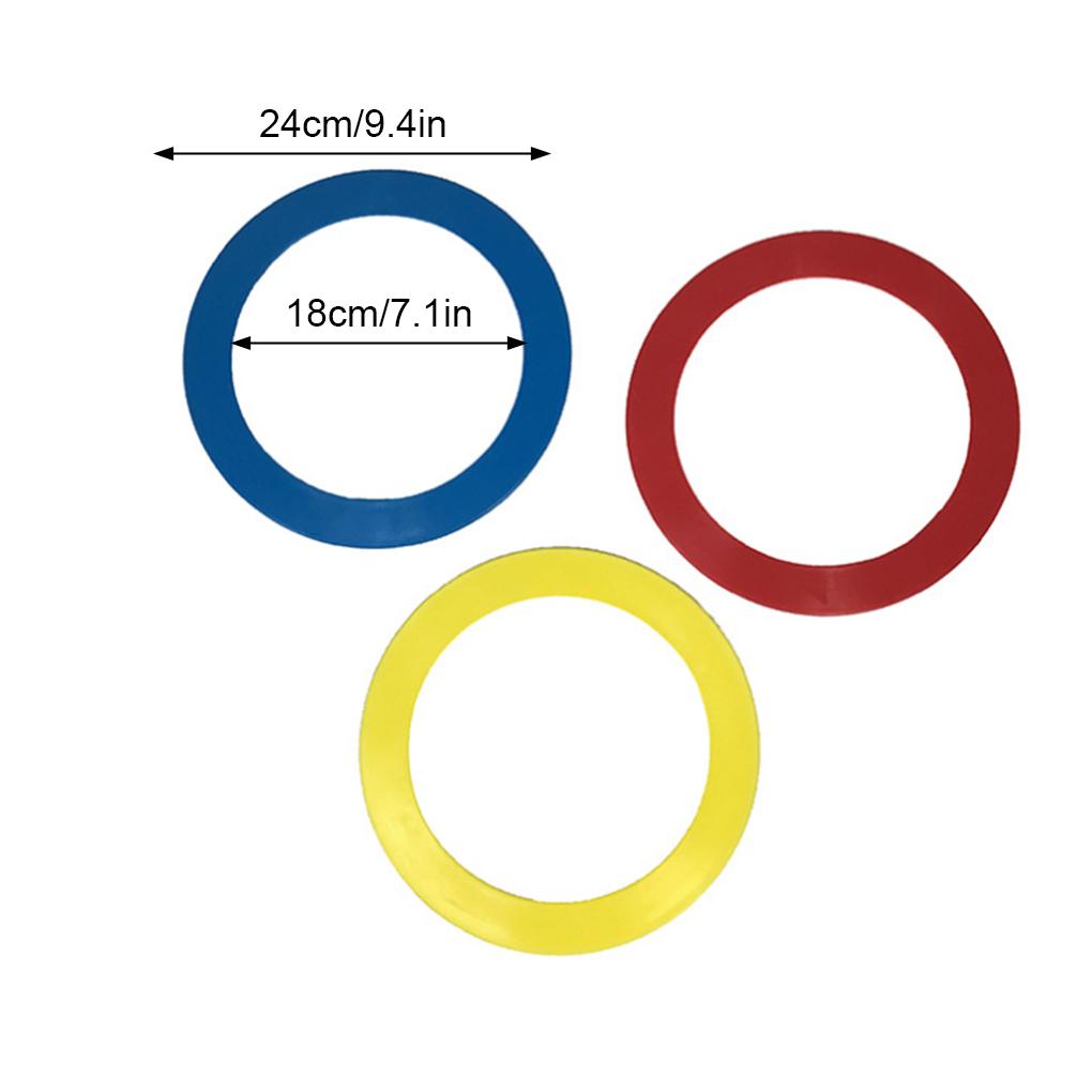 3PCS/Set Juggling Acrobatics Throwing Toss Ring Bracelet Props Hand Clown Toy Blue Red Yellow Intelligence Development Exercise