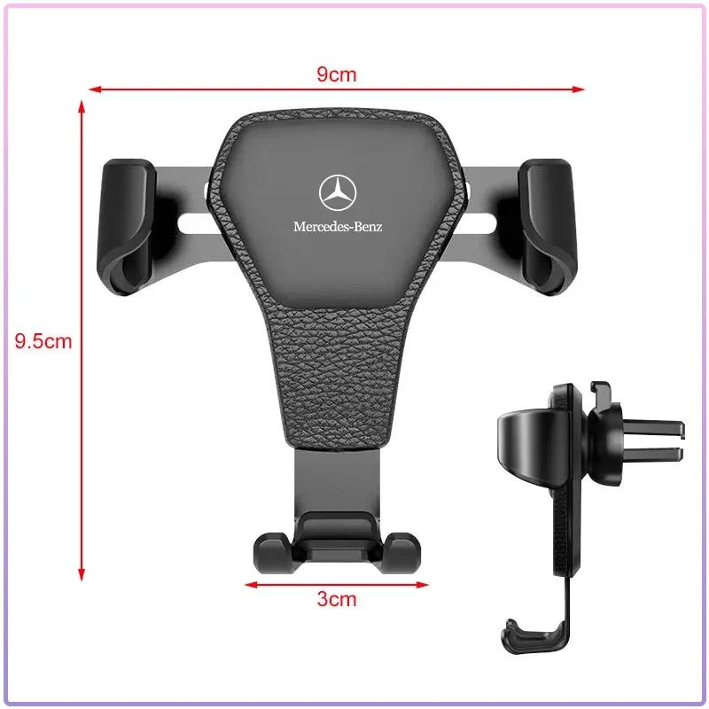 KOUG1 1Pcs Car Badge Phone Holder Bracket Air Clip Mount Stand Caps For Mercedes Benz AMG W205 W218 W177 V177 W176 W169 A B C E