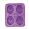 Soap Mold Silicone Material Purple 4 Patterns Flexible Soft Easy Demolding DIY Interesting Oval