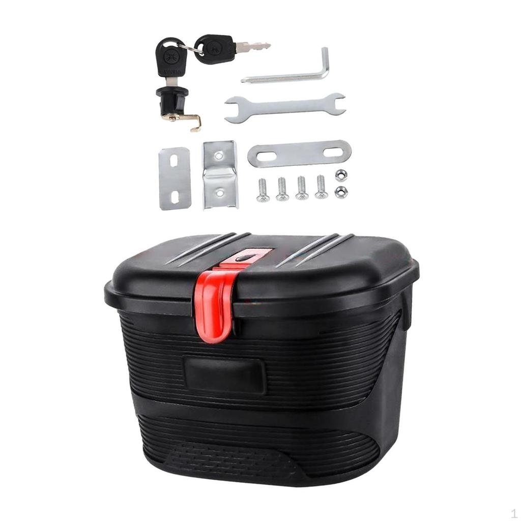 Storage Basket with Lock for Electric Bike Versatile Container Road Use