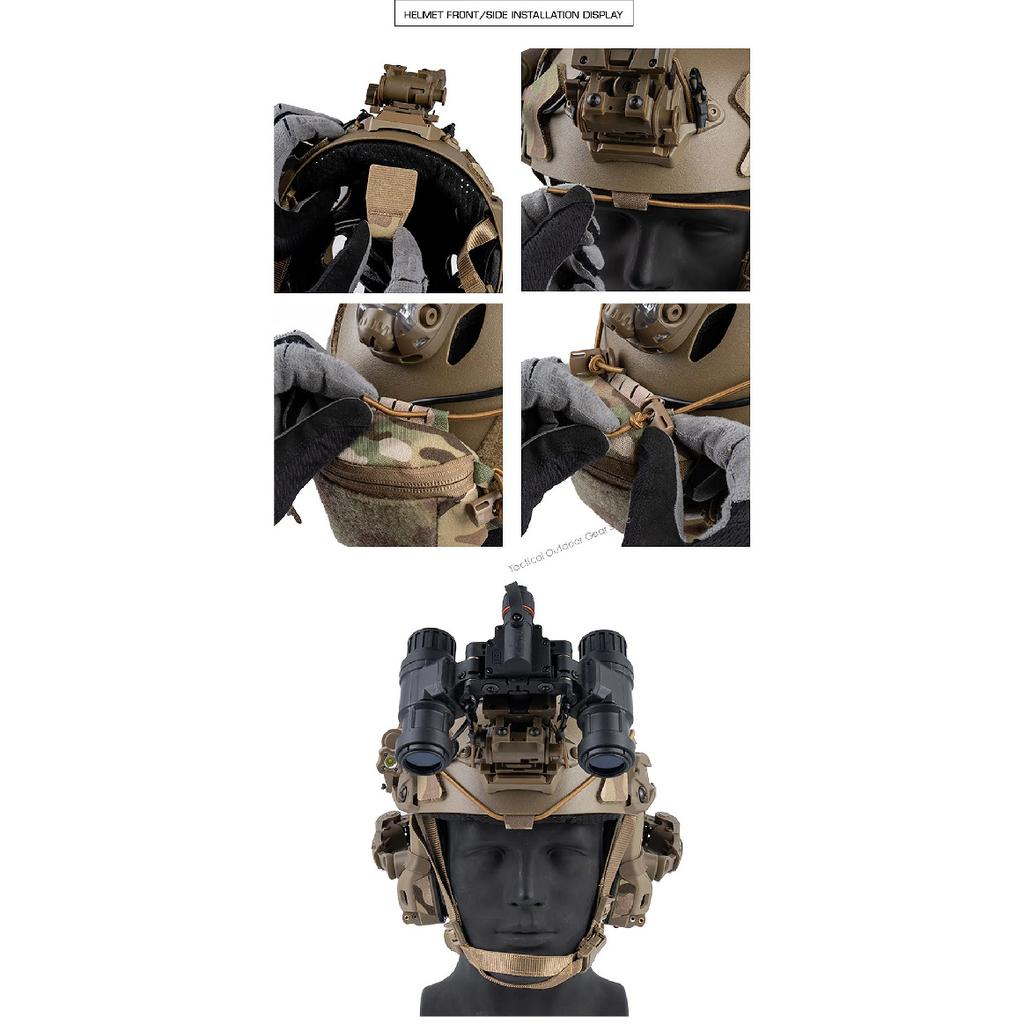 Tactical Helmet Rear Bag Brain Battery Pouch Hook&Loop NVG Battery Box Storage Pocket Hunting Gear Accessories SC Style