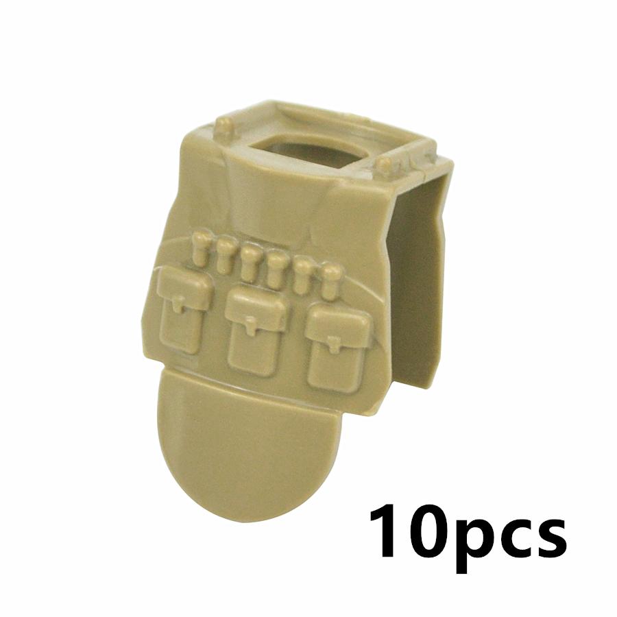 WW2 Militärzubehör Brick City Polizeikräfte Helm Rucksack Schwere Rüstung Weste Baustein Soldatenfiguren Waffe Kinderspielzeug