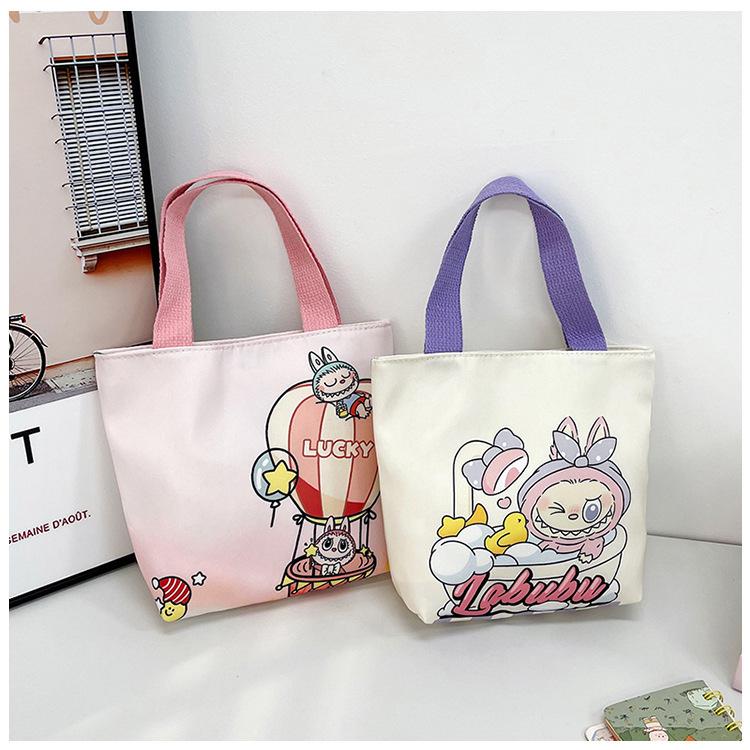 New Labubu handbag all-match lunch portable handbag student snack girl tote bag