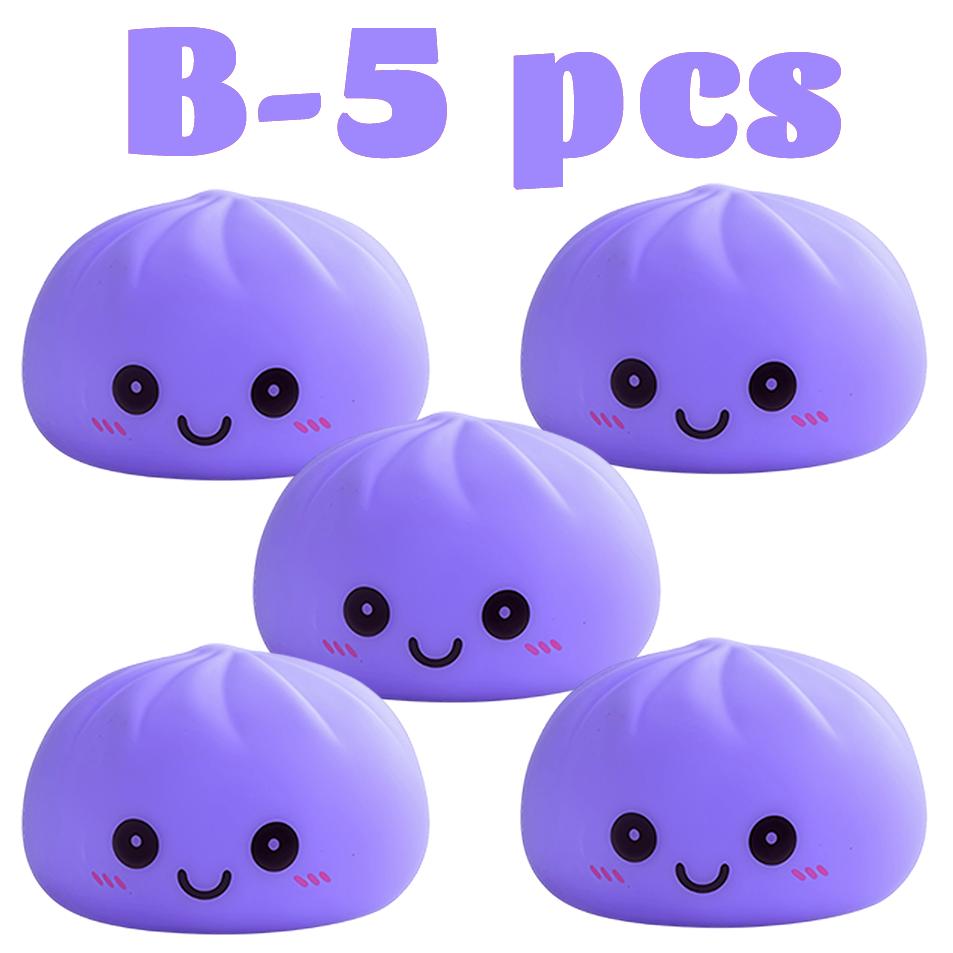 2027 Simulation Dumpling Squishy Night Light Soft Lightup Bubble Spitting Bun Birthday Gift Colorful Dumping Toy Squishy Gifts