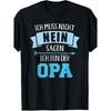 PLUS SIZE Humorous T-Shirt For German Grandfathers- I Don'T Need To Refuse, I'M The Grandpa- Relaxed Fit Crew Neck Featuring The German Saying Ich