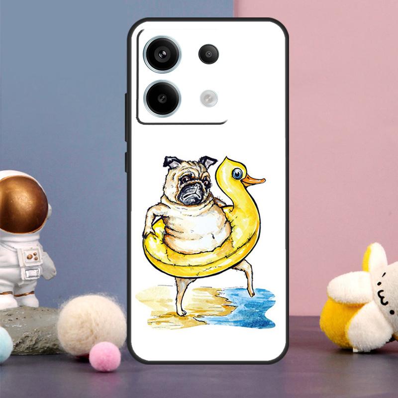 Cute Pug Dog Case For Xiaomi Redmi Note 14 9 10 11 12 13 15 Pro Plus Redmi 15 15C 10C 12C 13C 14C Cover