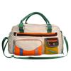 New locomotive contrasting color sports fitness bag letter luggage handbag short-distance travel bag