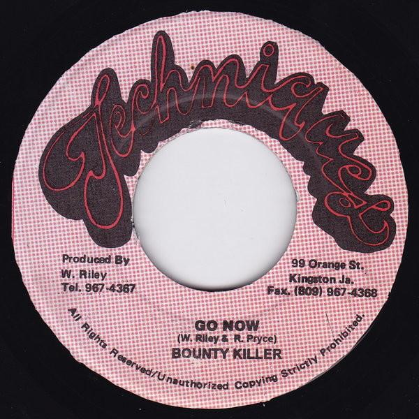 7inch Record BOUNTY KILLER - Go Now NONE Techniques Jamaica Reggae, Ska & Dub Used