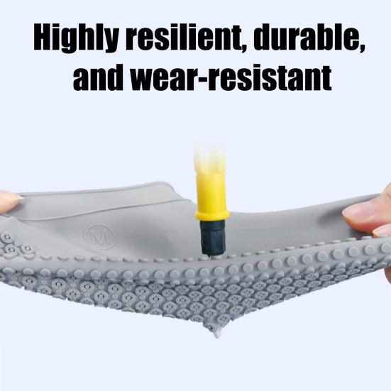 1 Paar wasserdichte Regenschuhüberzieher, rutschfeste Silikon-Wiederverwendbare Überschuhe für Damen und Herren, Reise, Outdoor, Regendichter Stiefel-Schuhschutz