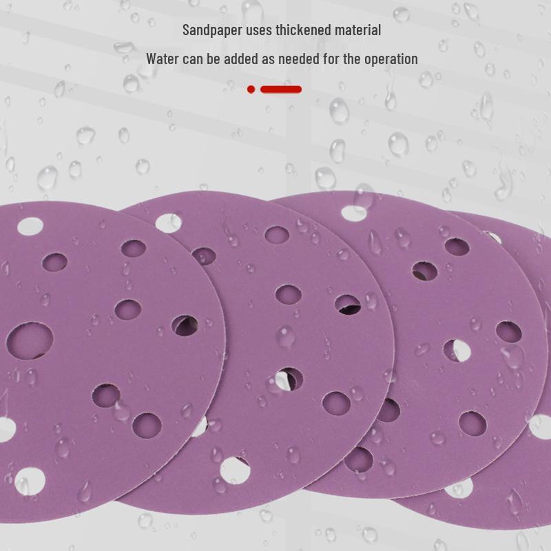 Purple Ceramic Flocking Sandpaper Disc for Metal and Woodwork Polishing