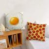 Funny Food Fried Egg Pizza Waffle cushion Living Room Bedroom Headboard Backrest Cushion Square Cushion Nap Time Pillow Case