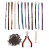 Colorful Hair Tinsel Extensions Kit PET Decoration Braiding Glittering Hair Tinsel Kit for Daily Life