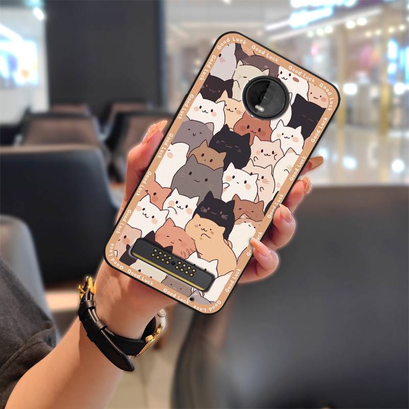 Cover TPU Phone Case For MOTO Z4 Play Fashion Design Anti-dust Cartoon Silicone Dirt-resistant Waterproof Full wrap Cute