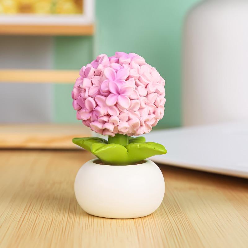 Flowerpot Little Elf, Cute Potted Flower Arrangement, Resin Mini Desktop Decoration, Fresh and Simple Gift