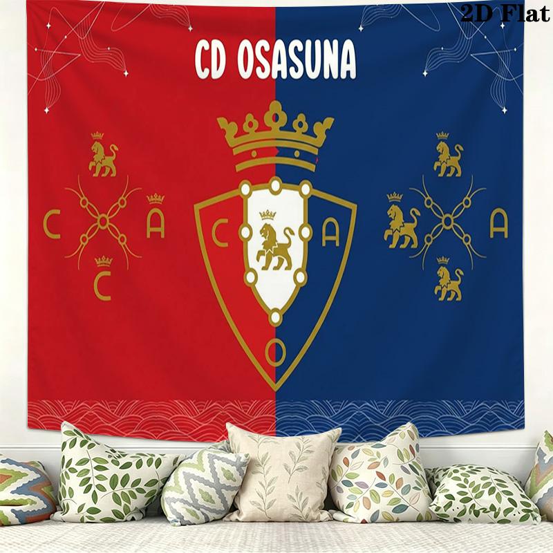 Osasuna Wall Tapestry Aesthetic Wall Hanging Printed Fabric Blanket Decorative Tapestries for Bedroom Living Room Home Decor