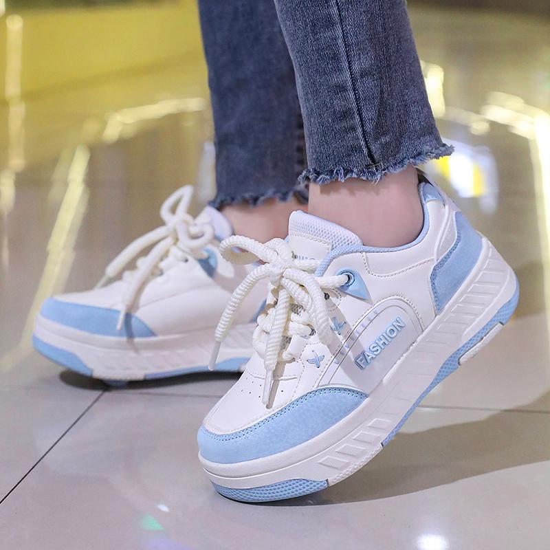 Boy's Rotating Button Four Wheel Skate Kids Shoes with Wheels Girl Skate Shoes