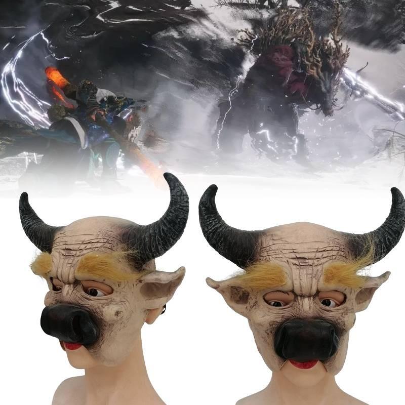 Terrifying Bull Demon King Latex Mask Ideal For Halloween Celebrations And Events