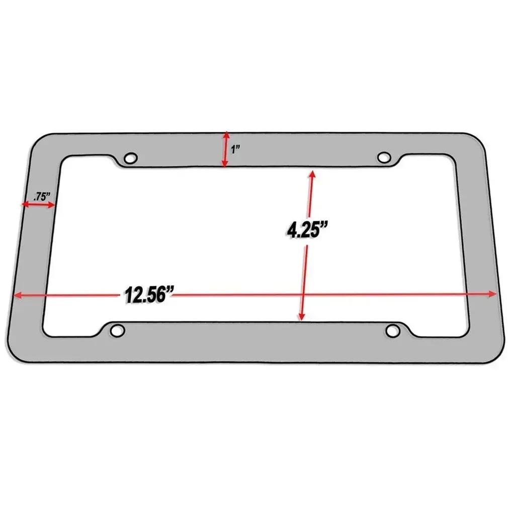 1/2pcs Car 30*15CM License Plate Frame Carbon Pattern Plastic License Plate Frame Bracket with Standard Screw Kits