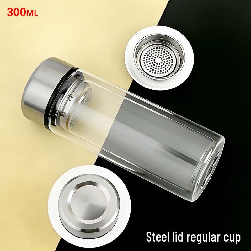 Custom Logo High-Temperature Resistant Borosilicate Glass Tea Cup - Personalized Thickened Water Cup
