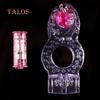 Vibrating Penis Rings Clit Dual Cock Ring Stretchy Delay Sex Toys for Men Adults Products