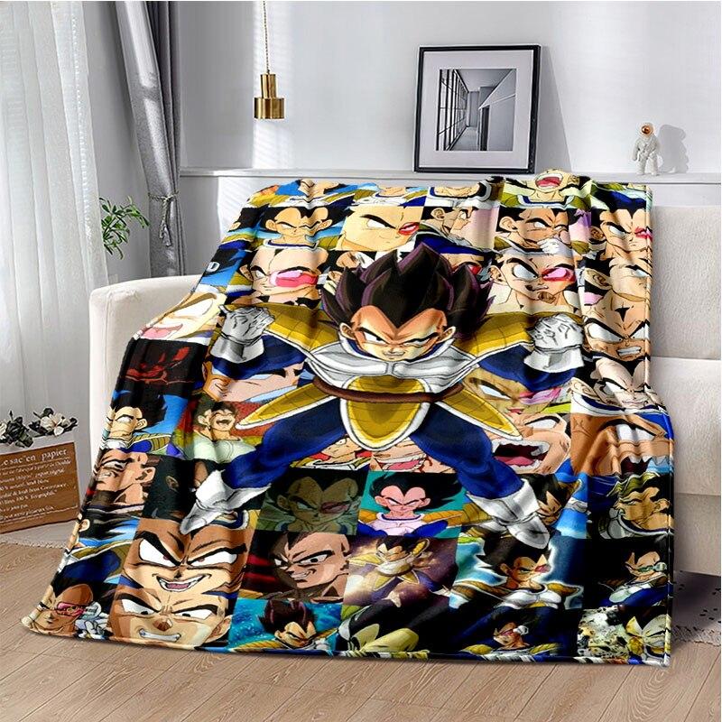 Japanese portable Dragon Cartoon Ball flannelette lightweight thin sheet sofa cover family office casual warm throw blanket.