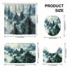 4pcs Majestic Cloud Sea Mountain Print Shower Curtain Set, Bathroom Decor Kit Includes Shower Liner, Non-Slip Mat, Toilet Cove