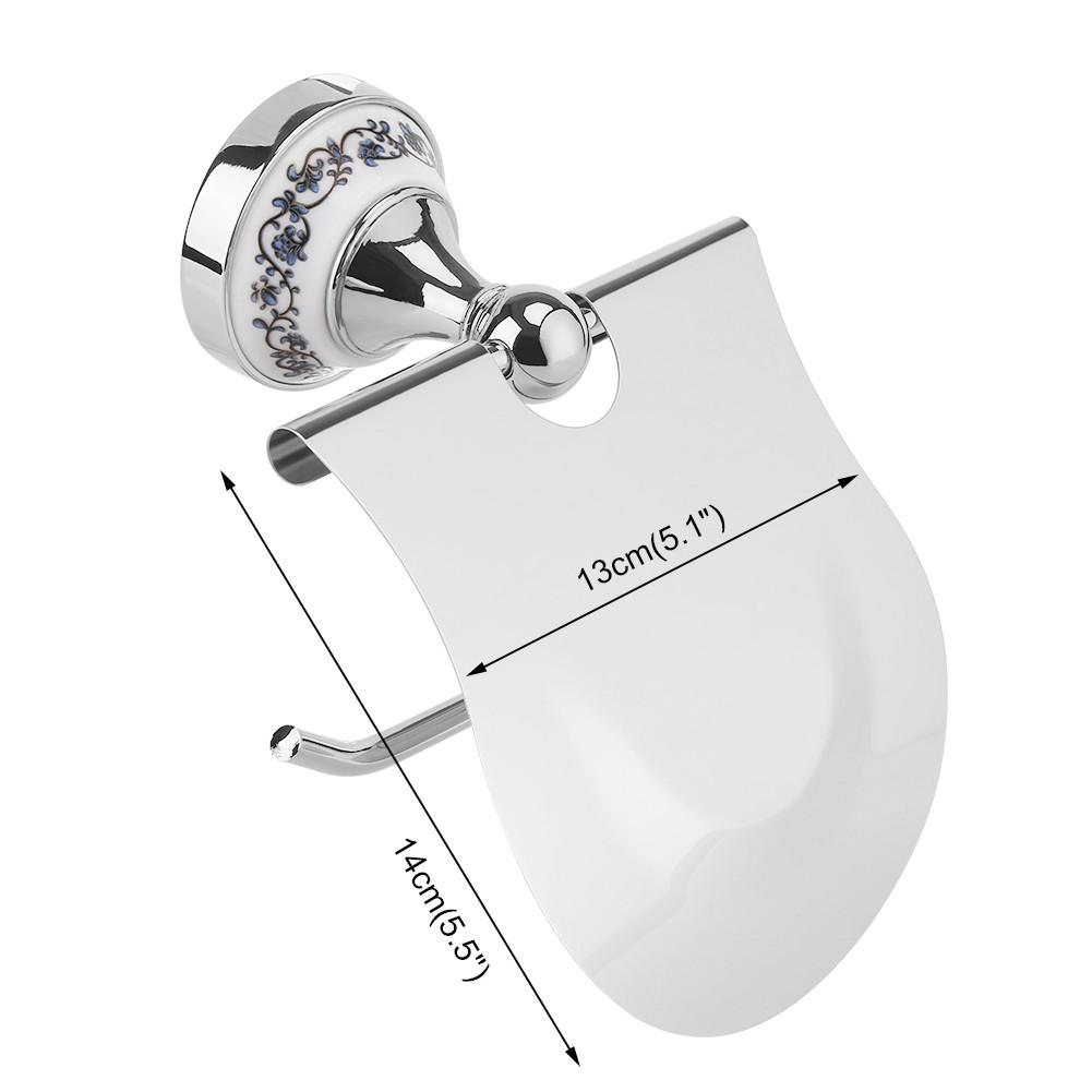 1PC Polished Bathroom Toilet Roll Paper Holder Rack Wall Mounted Tissue Cover Gold