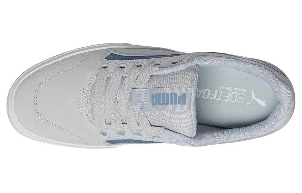 PUMA C Rey Sd Lace Up Canvas Leather Versatile Cushioning, Wear Resistant Low top Skateboard Shoes Men's Blue 382880-14
