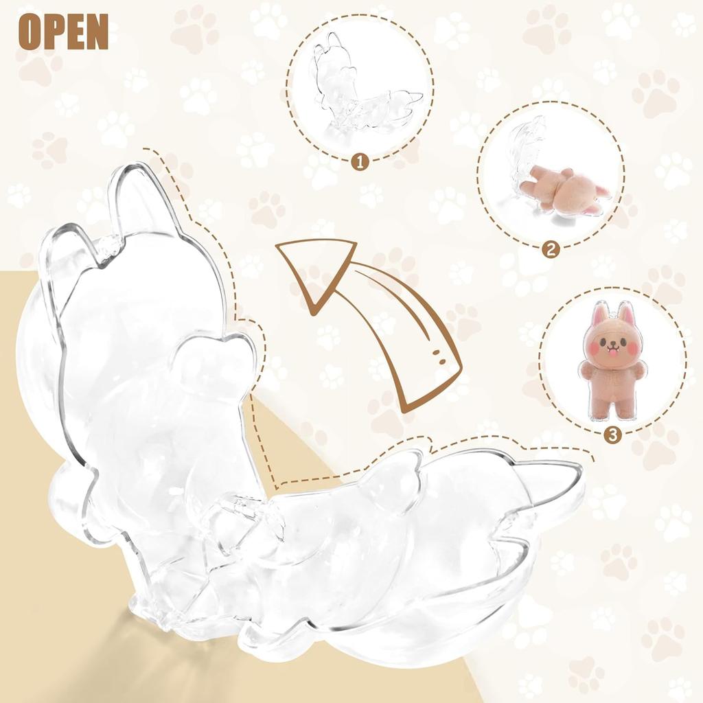 LABUBU Clear Case, Clear Cover, Fits LABUBU In Standing and Sitting Positions, Convenient Storage and Protection, Thin and Lightweight Acrylic