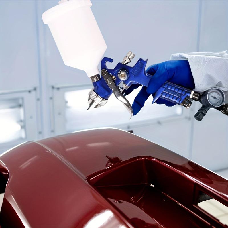 Professionelle HVLP-Spritzpistolen 0,8/1,0 mm Düse Mini 125 ccm Becher Spritzpistole Schwerkraft Airbrush Pneumatische Pistole zum Lackieren von Autos Aerograph