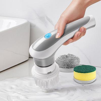 Kleine wiederaufladbare Spin Scrubber Küchenspüle Geschirr 3 in 1 Multifunktionale Handheld elektrische Reinigungsbürste