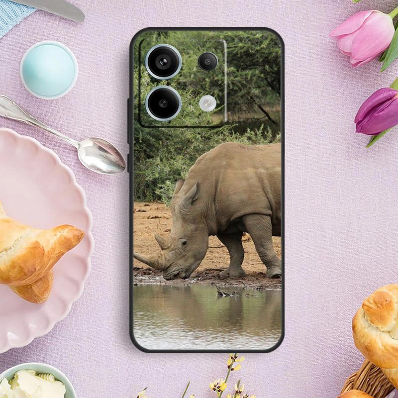 Animal Rhino Case For Xiaomi Redmi Note 13 11 10 12 14 15 Pro Plus Cover For Redmi 15 14C 10C 13C 12C 15C