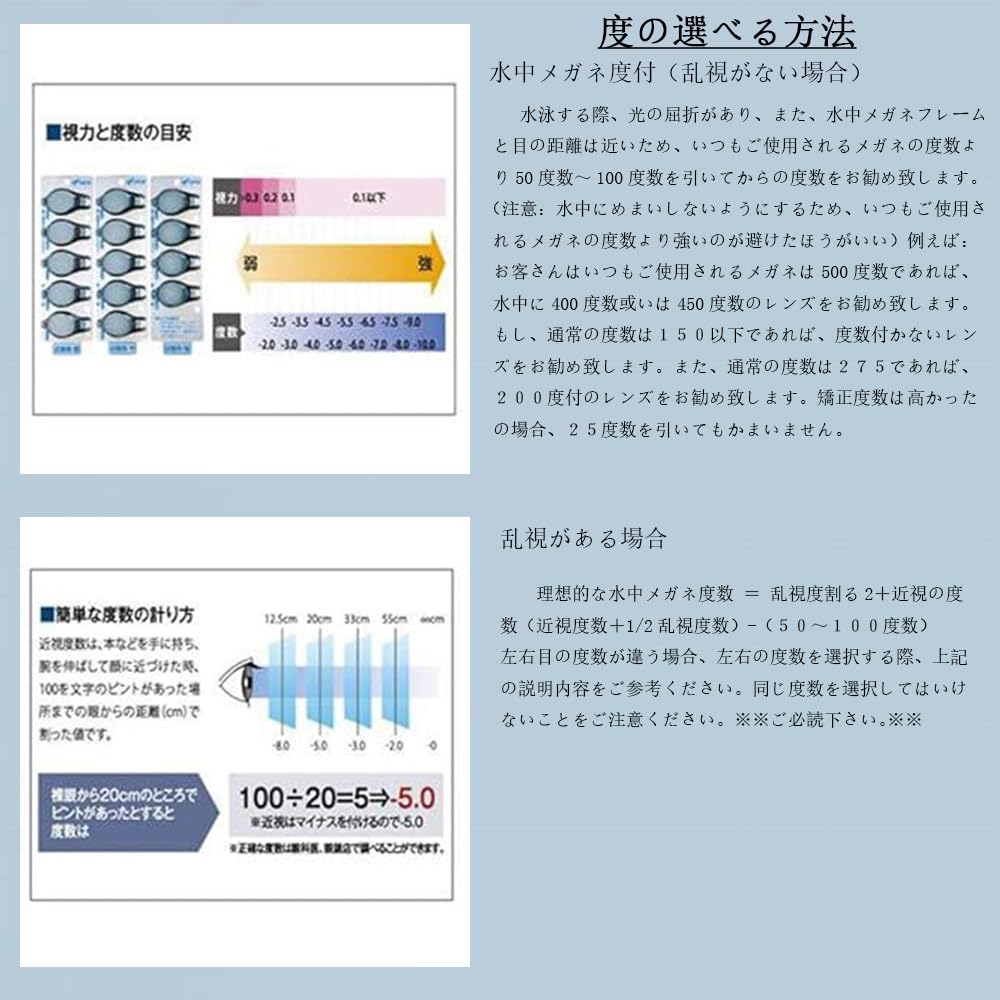 Swimming Goggles with 3 Nose Strap One Size Fits Most [AX] (S-1.50~S-5.00) Sizes, Unisex, (White, -4.5)