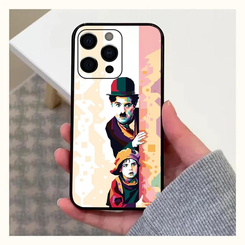 

Funny Charlie Chaplin Phone Case For Apple iPhone 15,14,13,12,11,Pro,X,XS,Max,XR,Plus,Mini Soft Black Cover iPhone13